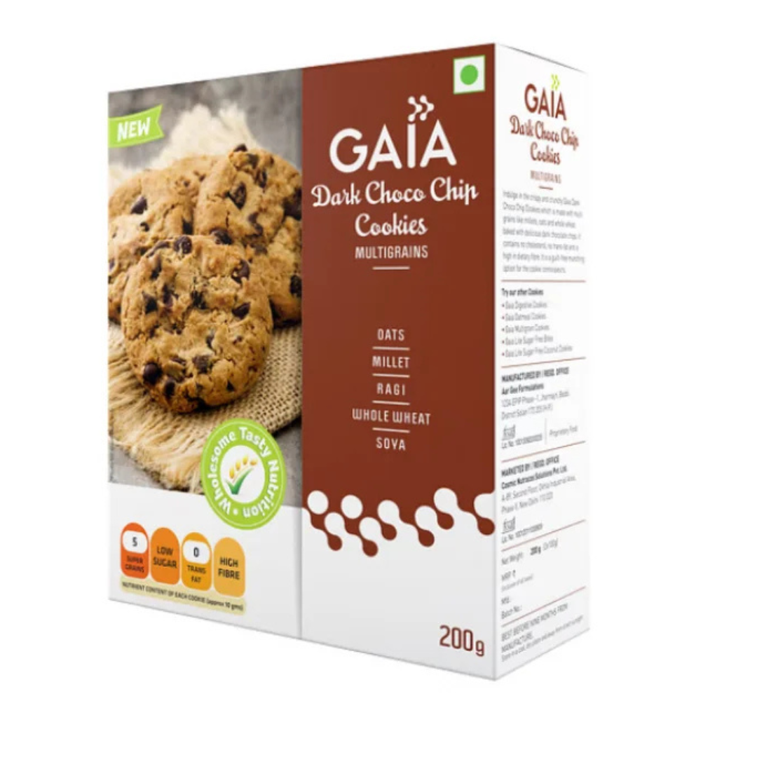Gaia Dark Choco Chip Cookies